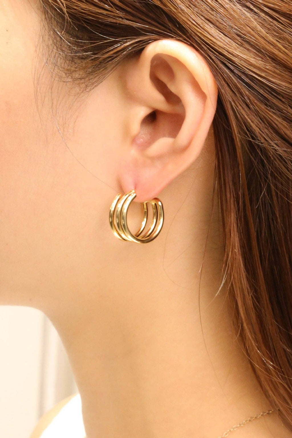 Triple Circle Post Earrings