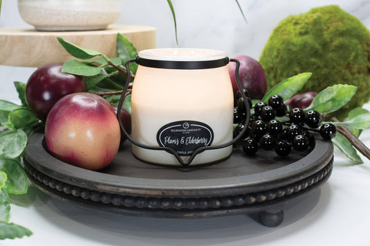 16 oz Butter Jar Candle: Plums & Elderberry