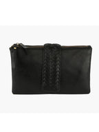 Women's Two-Compartment Crossbody Bag with Braid Detail
