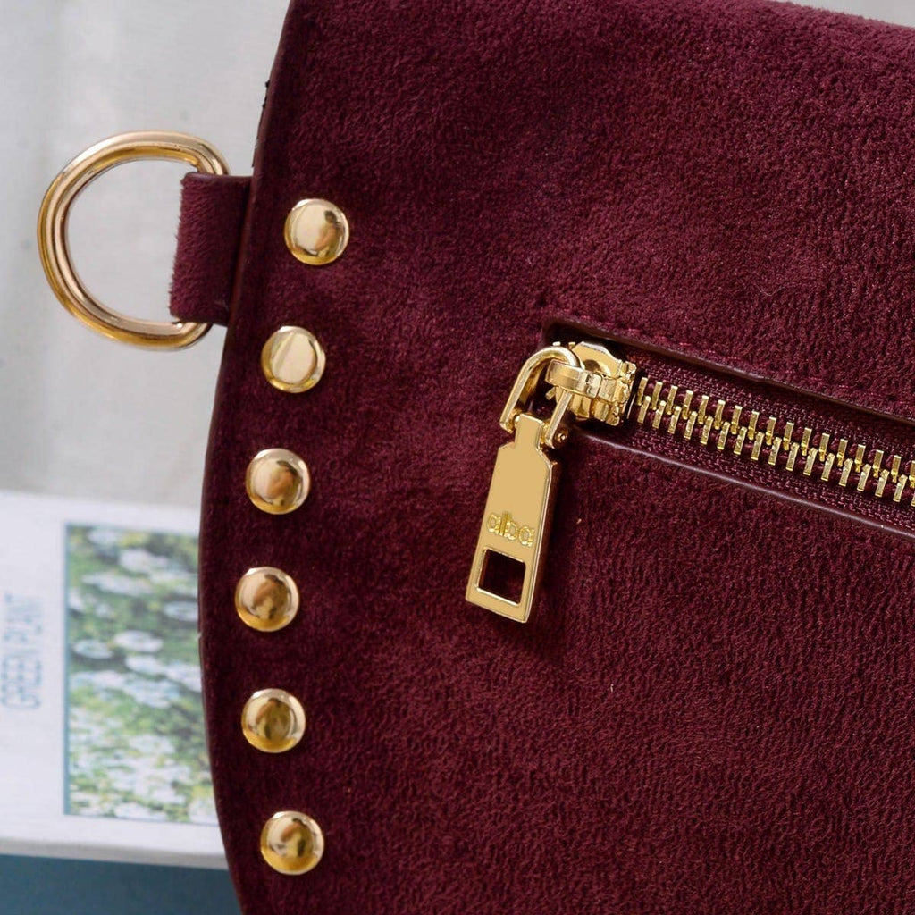 Carina Suede Studded Crossbody Bag
