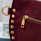 Carina Suede Studded Crossbody Bag