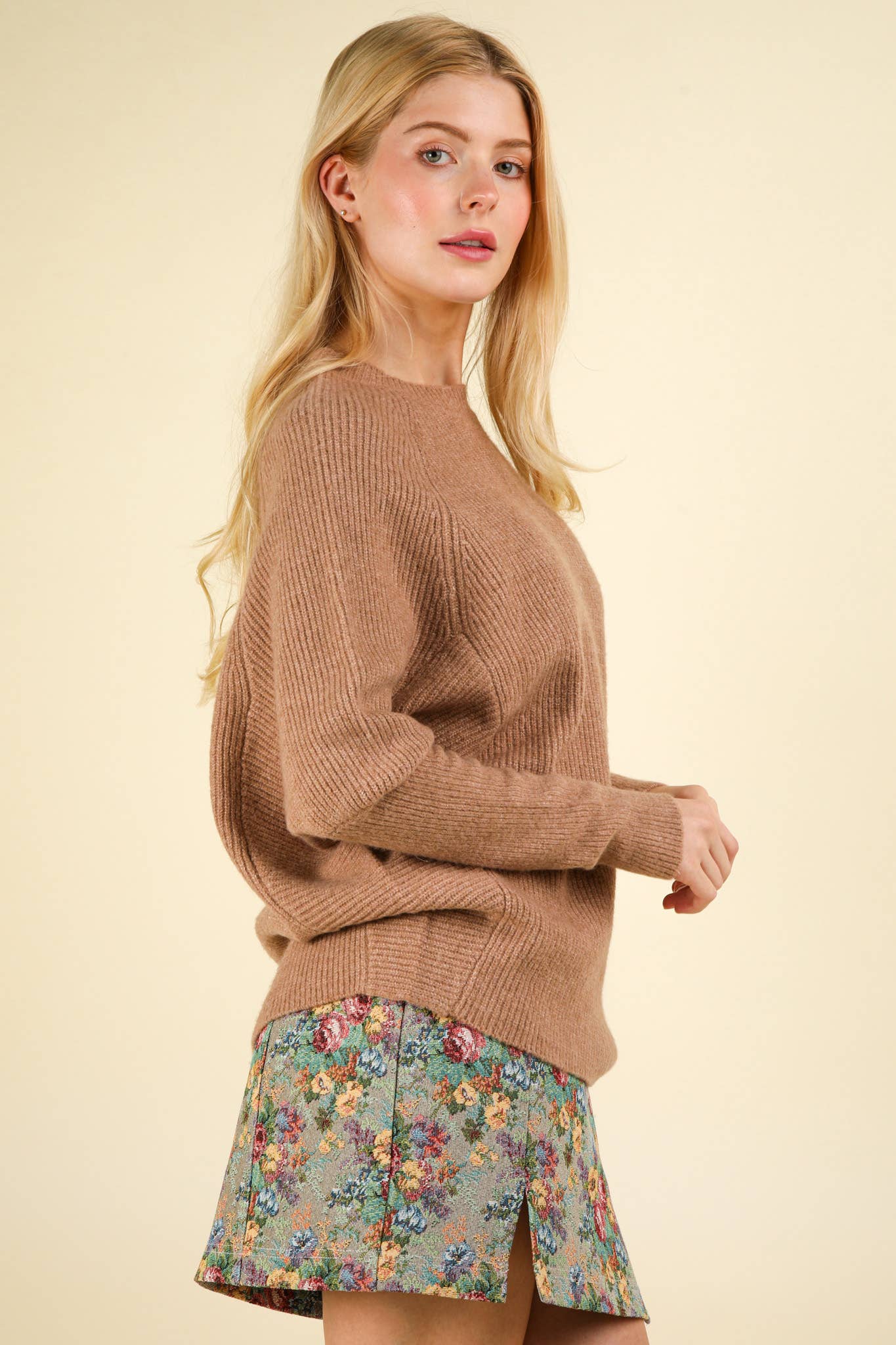 Dolman Sleeve Knit Sweater