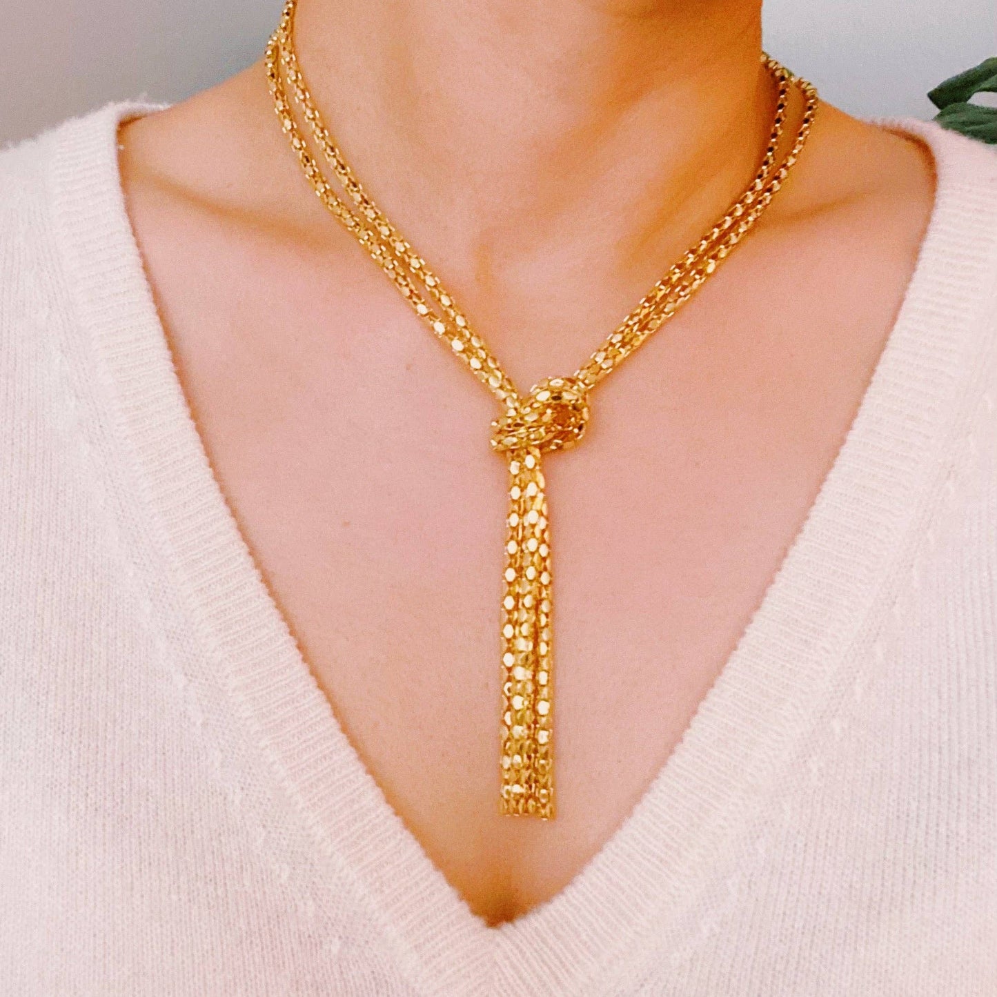 Wow Y-Drop Chain Necklace