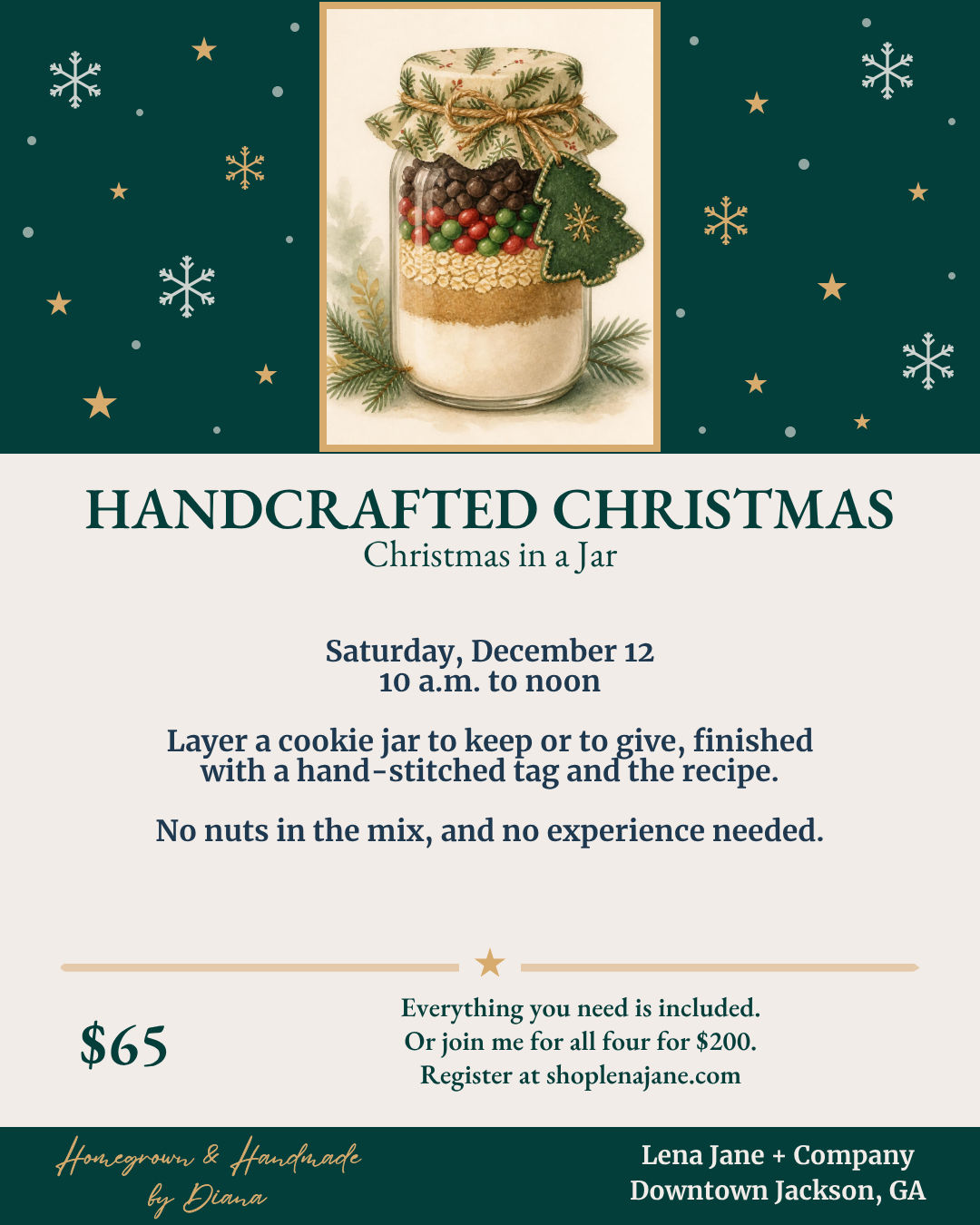 Handcrafted Christmas: Christmas in a Jar Class