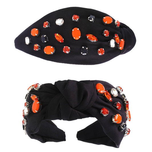 Halloween Jeweled Knotted Headband