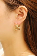 Triple Circle Post Earrings