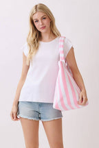 Striped Terry Beach Tote Bag