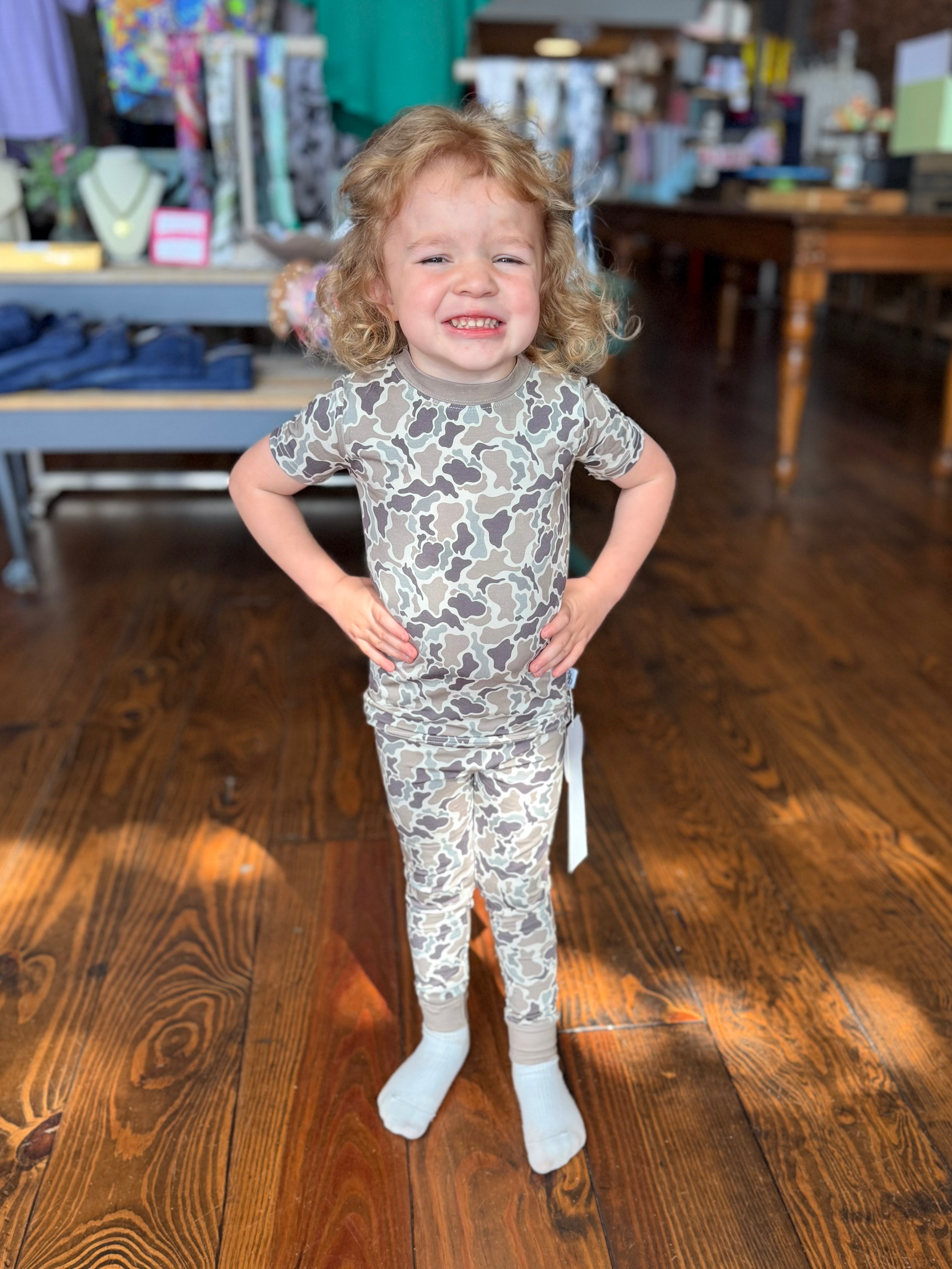 "Big Chad" Camo Bamboo Pajamas Set - Toddler