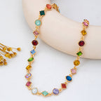 Multicolor Mixed-Shape Crystal Necklace