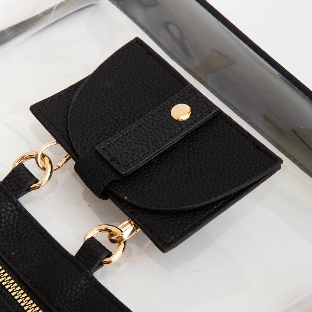 Clear Crossbody Bag With Sunglasses Holder