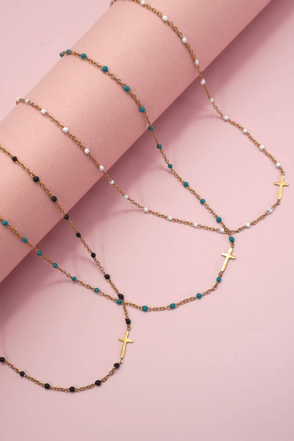 Beaded Cross Necklace