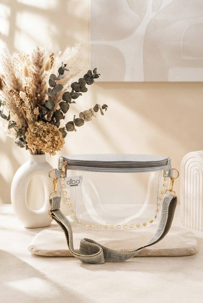 Lorna Clear Studded Crossbody Bag