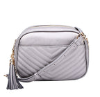 Lindsay Double Zip Chevron Crossbody Bag