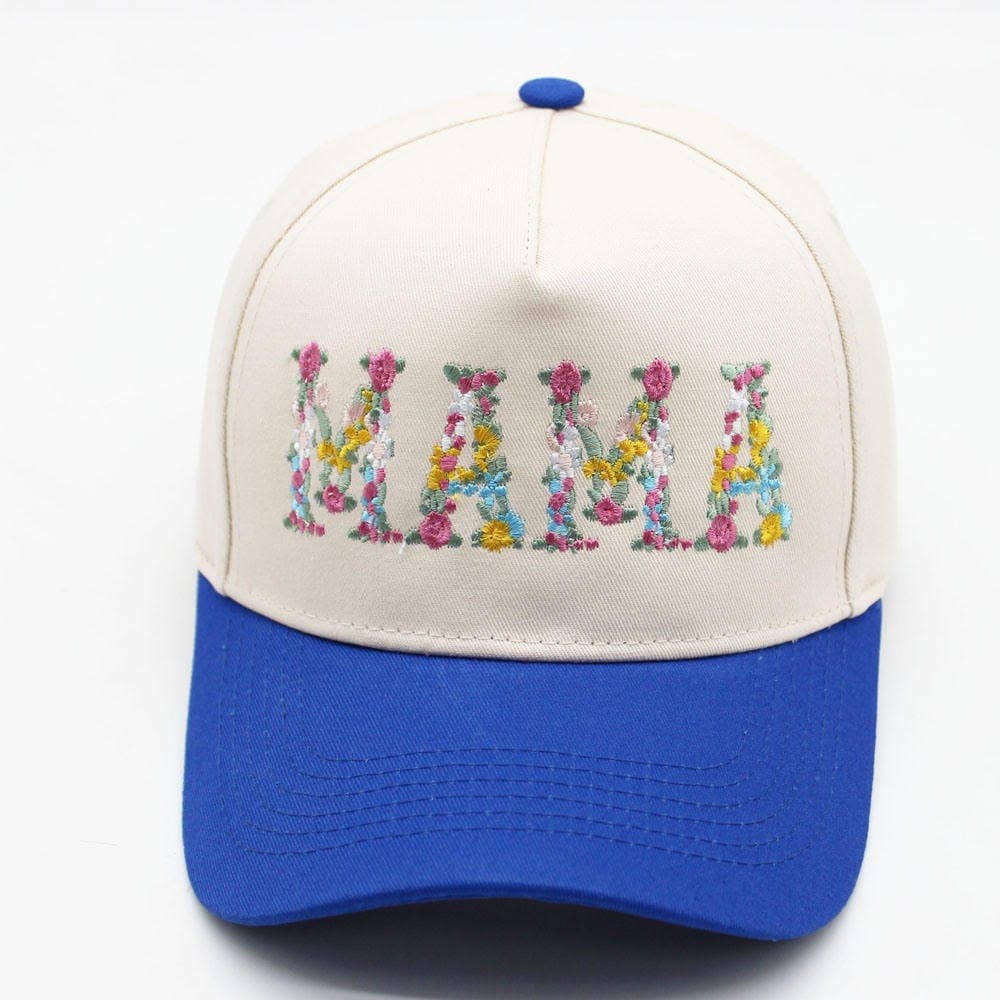 Floral Mama Embroidered Trucker Hat