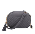Lindsay Double Zip Chevron Crossbody Bag