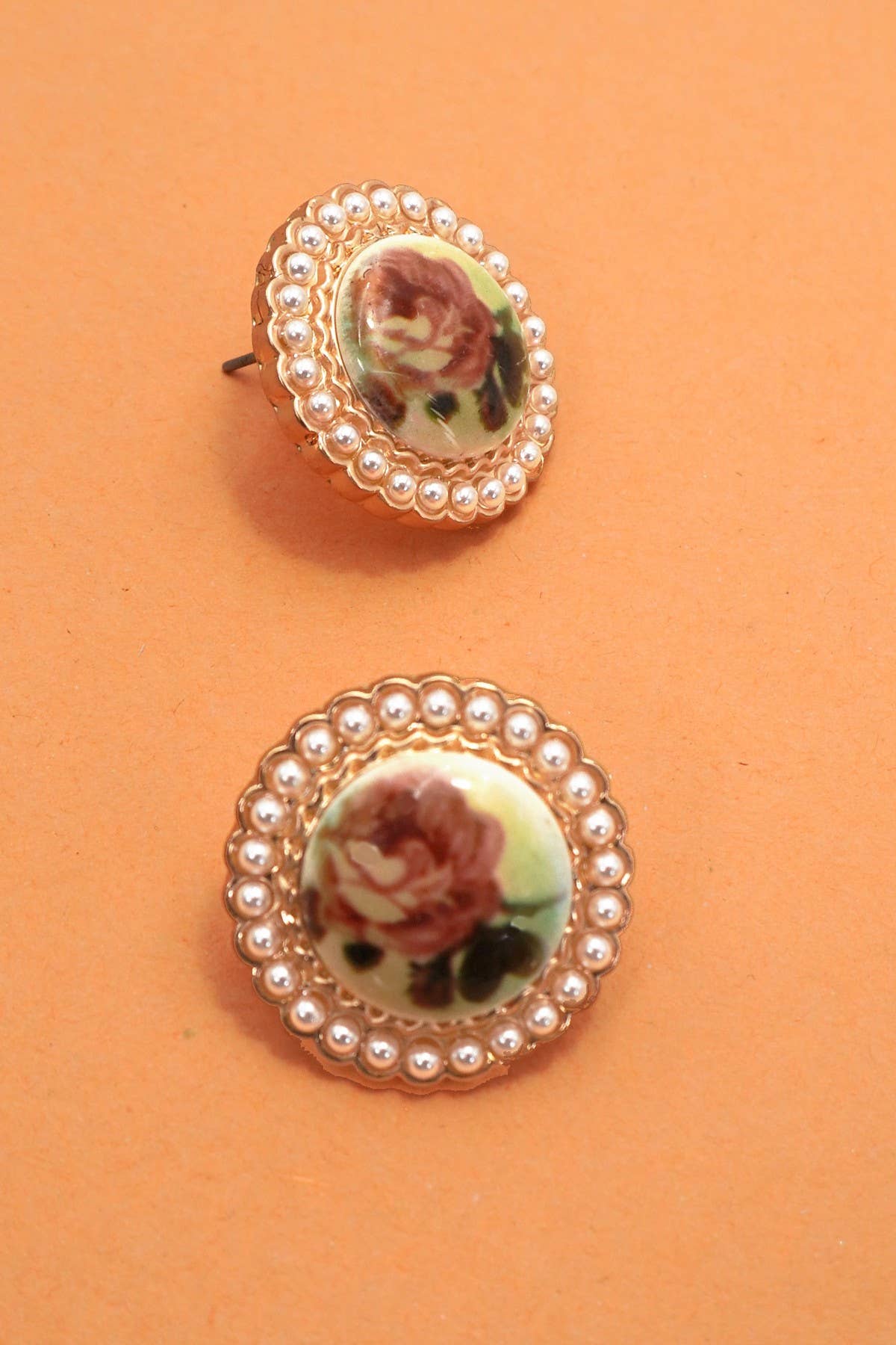 Vintage Flower Stud Earrings