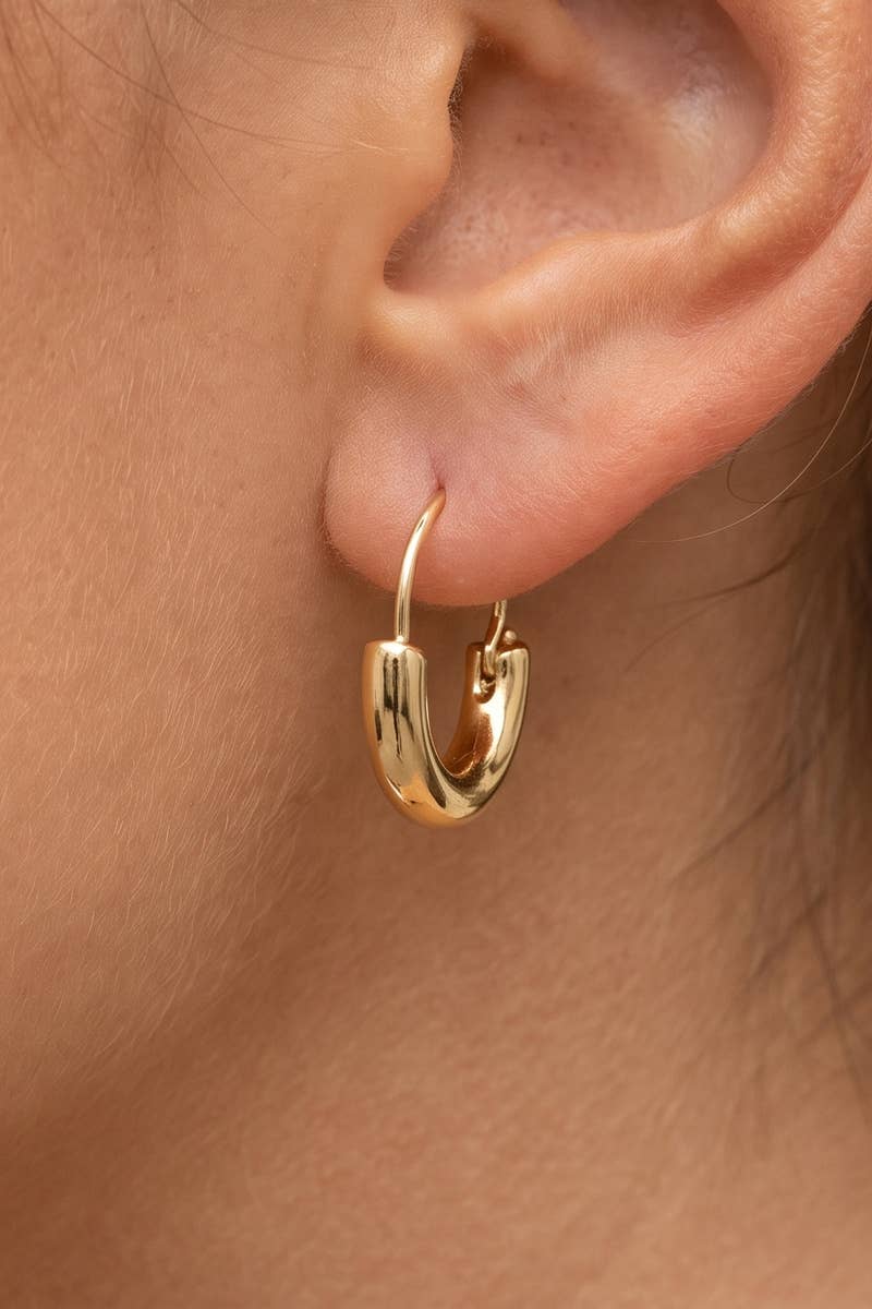Polished Tube Hoop Earrings