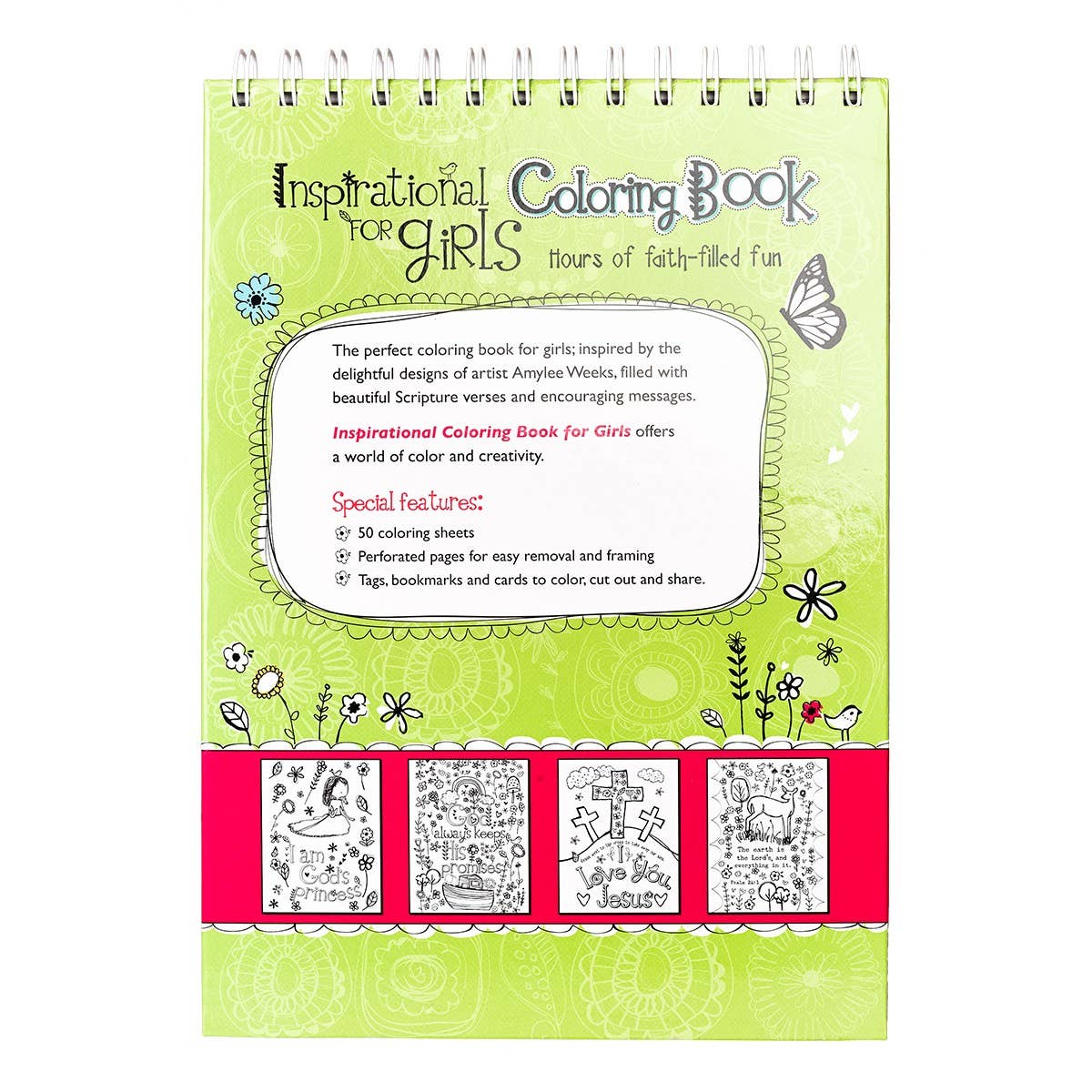 Wirebound Coloring Book for Girls