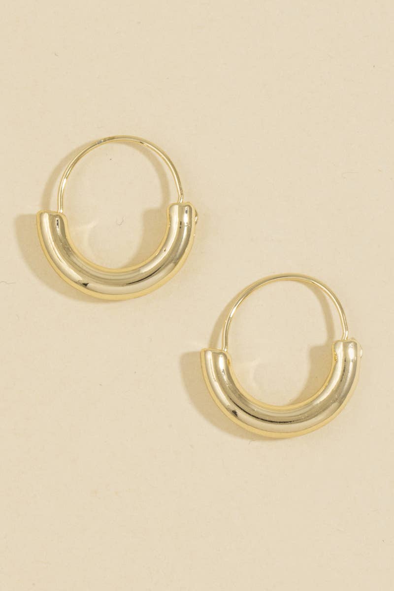 Polished Tube Hoop Earrings