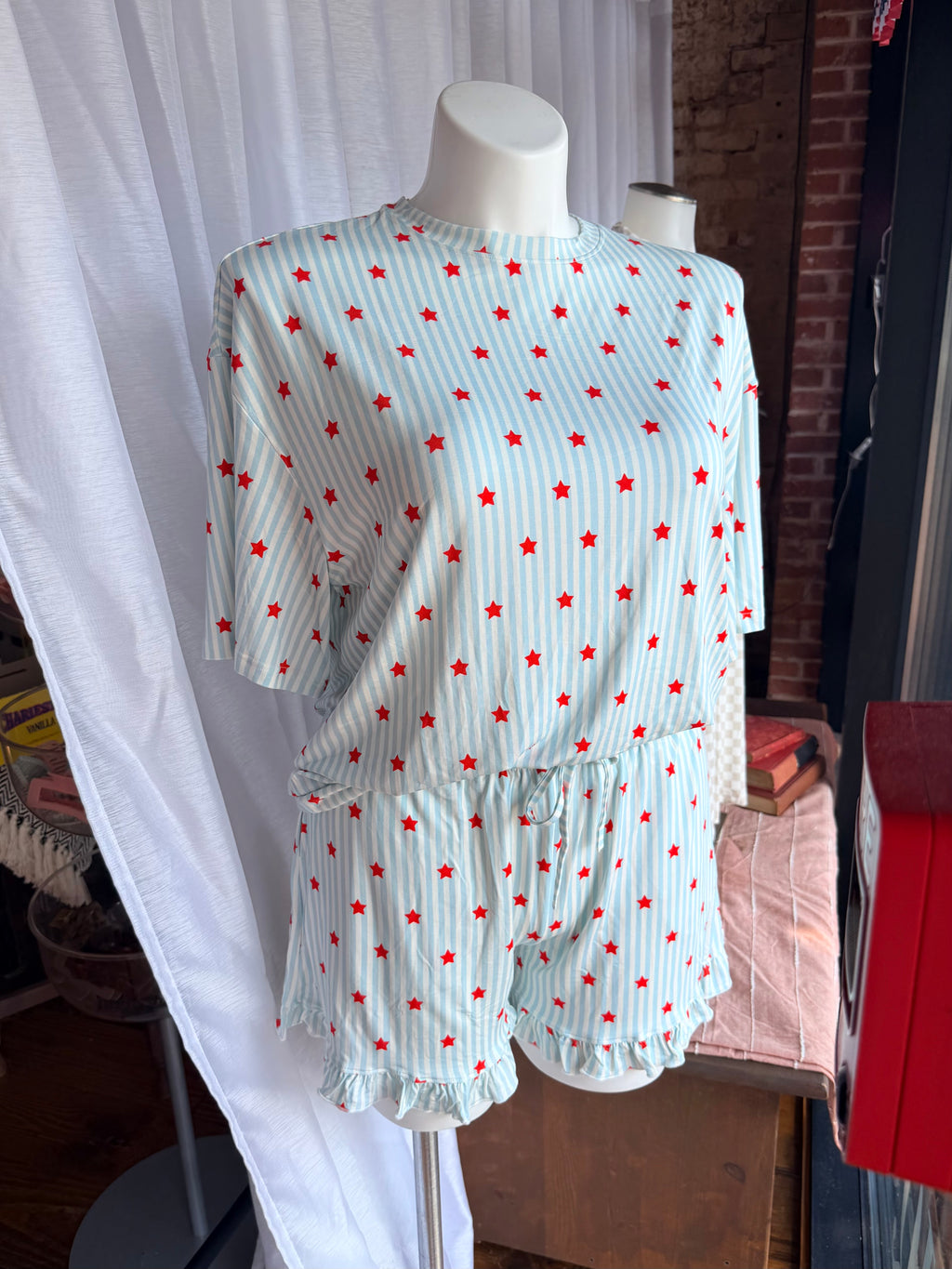 Stars & Stripes Bamboo Pajamas Set - Adult