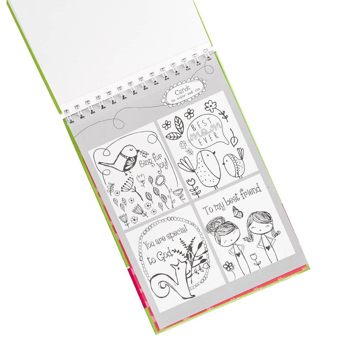 Wirebound Coloring Book for Girls