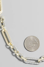 Gold Dipped Mixed Two Tone Chain Bracelet