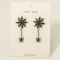 Spider Web Studded Dangle Earrings