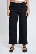 Cropped High-Rise Wide Leg Trouser Pants