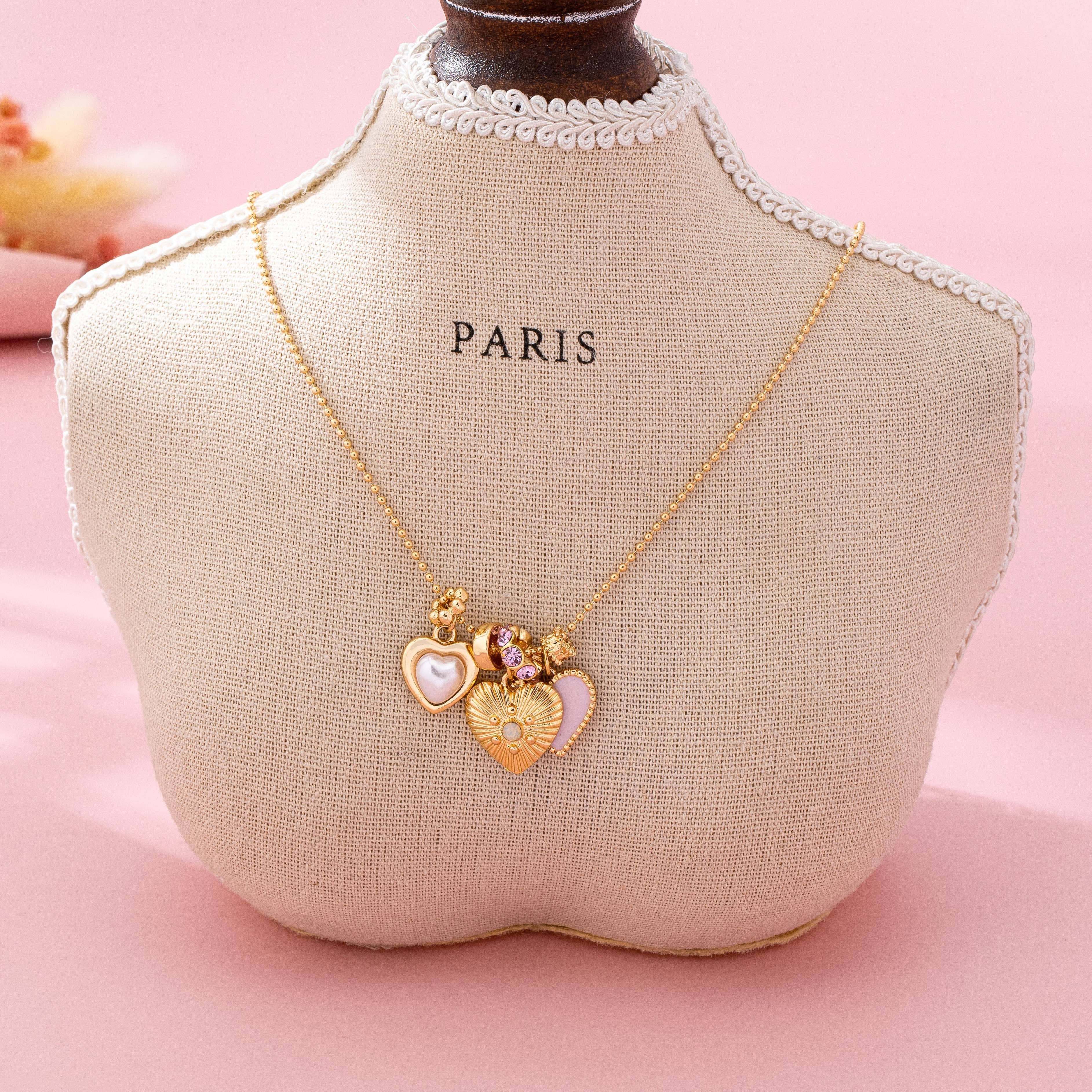 Multi-Heart Charm Necklace
