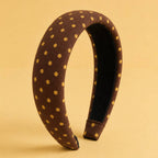 Padded Polka Dot Fabric Headband
