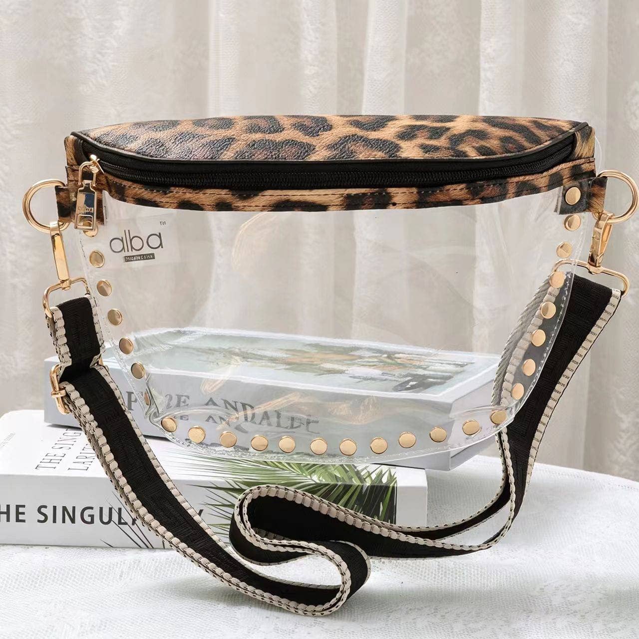 Lorna Clear Studded Crossbody Bag