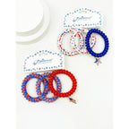 USA Charm Phone Cord Hair Tie Set