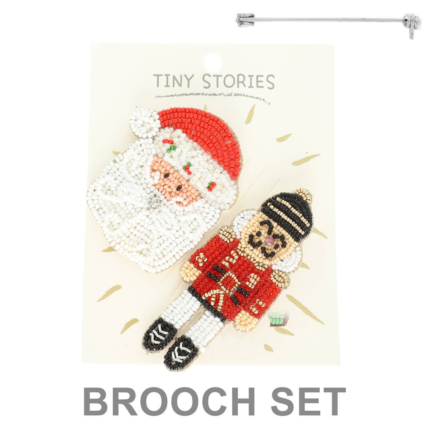 2pc Christmas Theme Brooch Pin Set