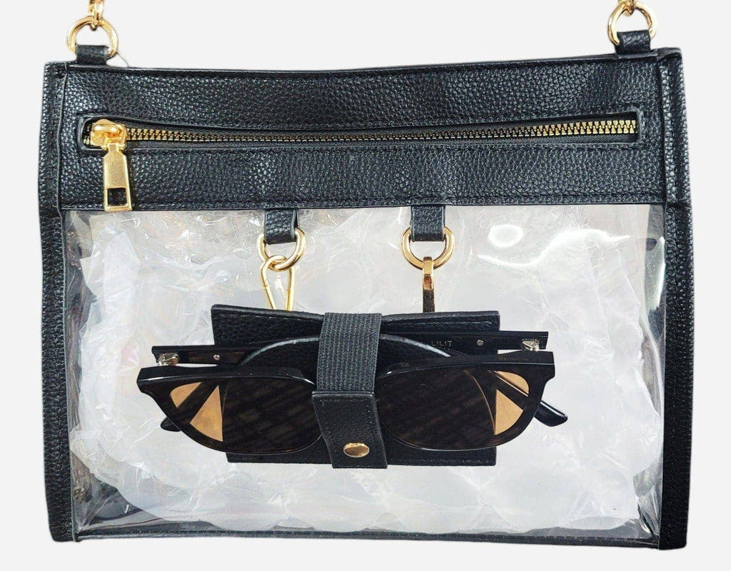 Clear Crossbody Bag With Sunglasses Holder