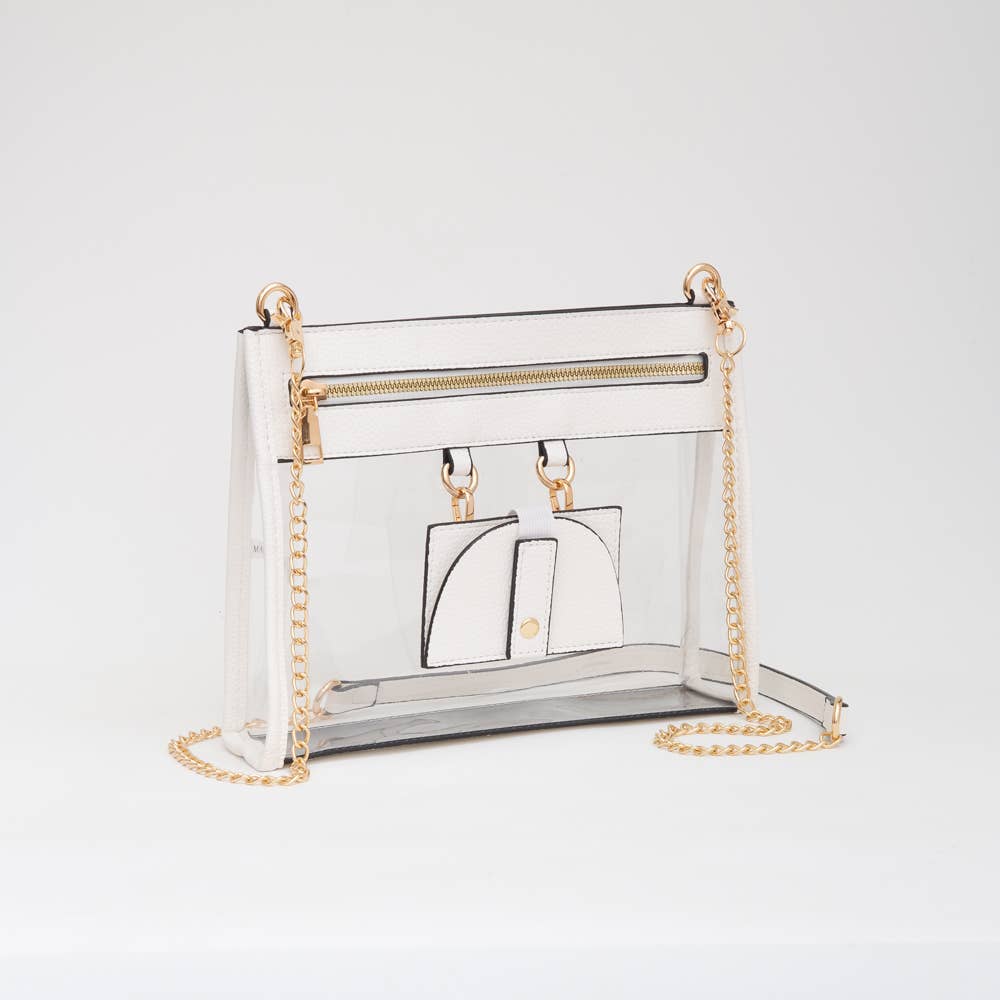 Clear Crossbody Bag With Sunglasses Holder