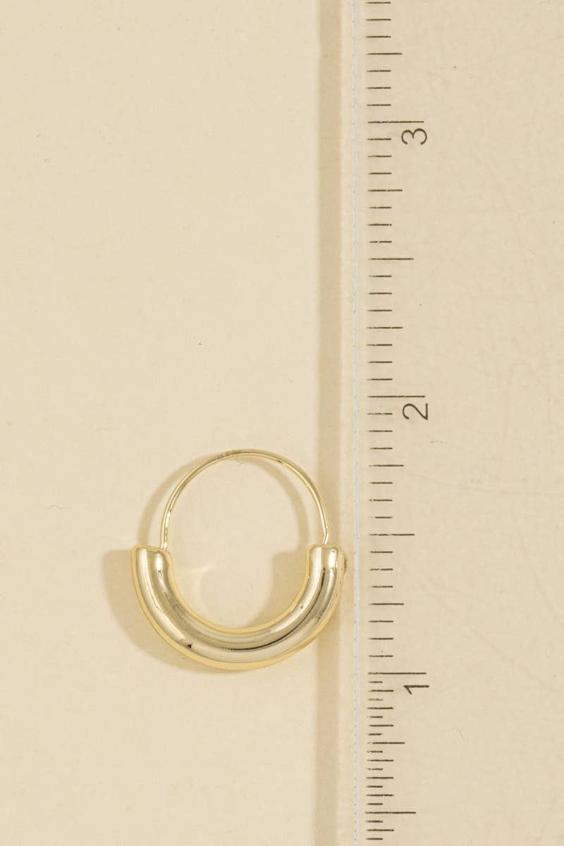Polished Tube Hoop Earrings