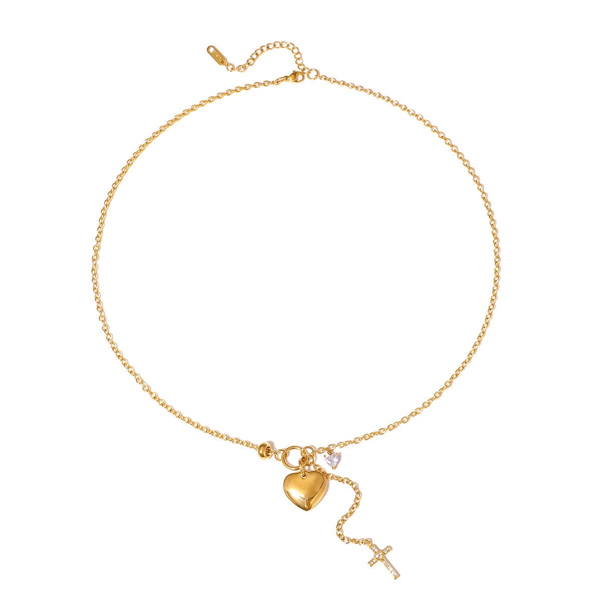 Gold & Cross Y Necklace