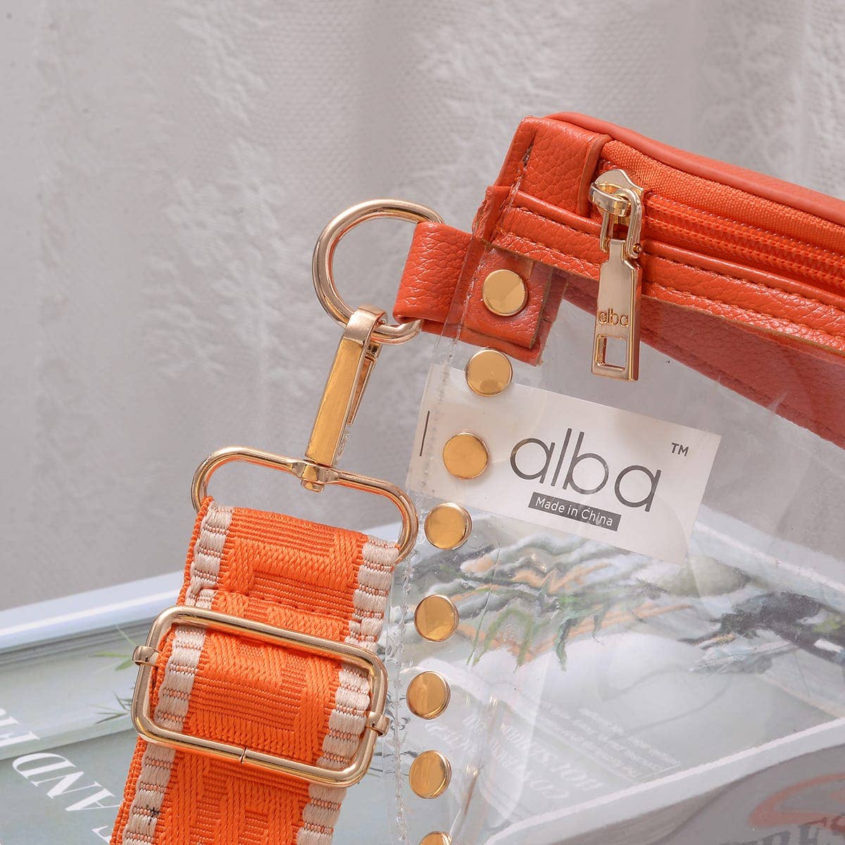 Lorna Clear Studded Crossbody Bag