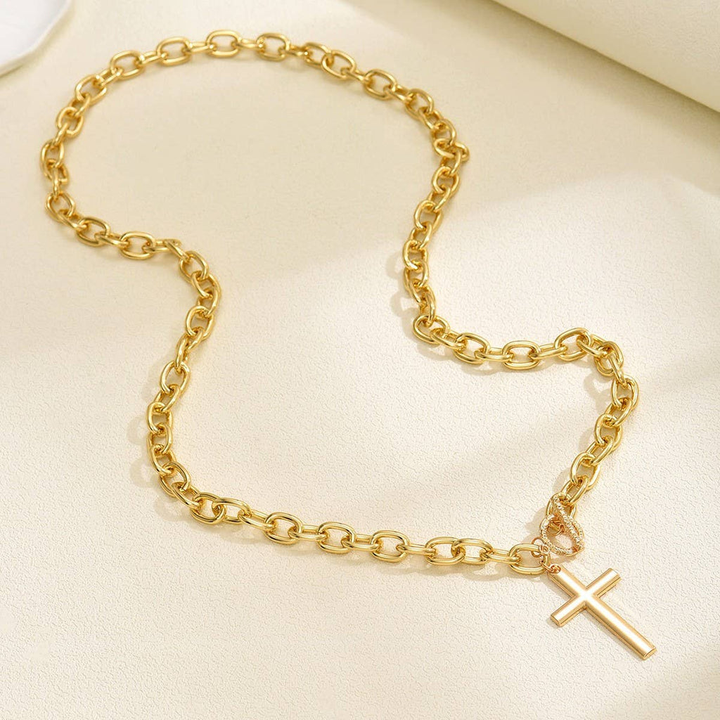 Chunky Cross Layered Necklace