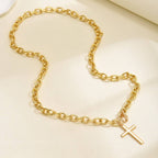 Chunky Cross Layered Necklace