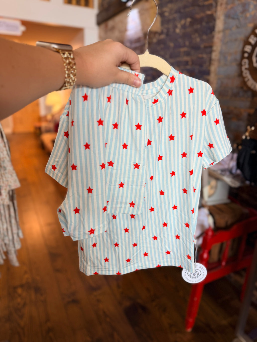 Stars & Stripes Bamboo Pajamas Set - Youth