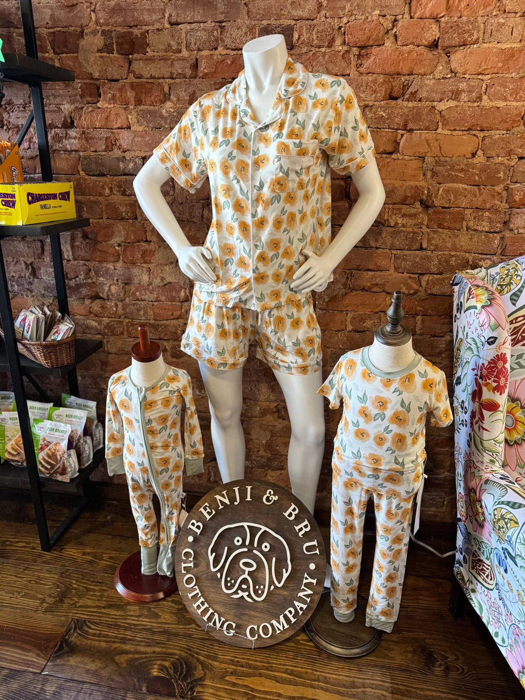 Peachy Blooms Bamboo Zippie Pajamas