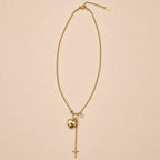 Gold & Cross Y Necklace