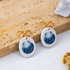 Gold Bow Drop Charm Earrings