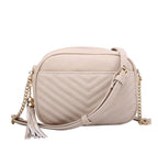 Lindsay Double Zip Chevron Crossbody Bag