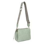 Mila 3 Compartment Crossbody Bag With Guitar Strap