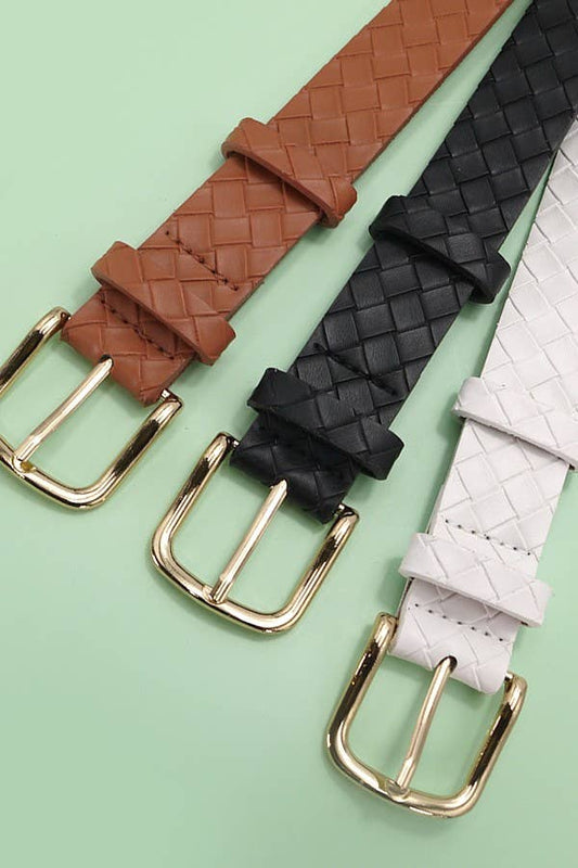 Classic Braided Faux Leather Belt