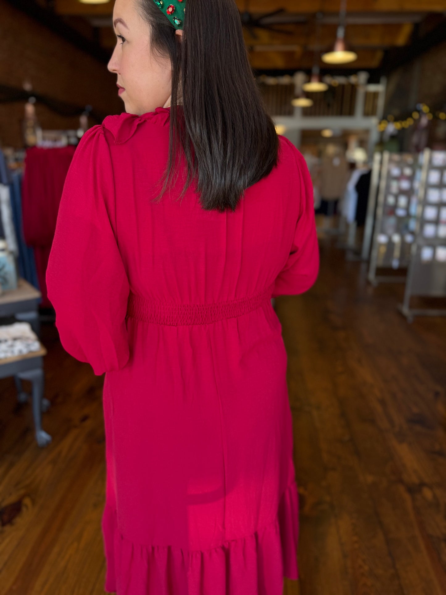 Remarkable in Red Midi Dress