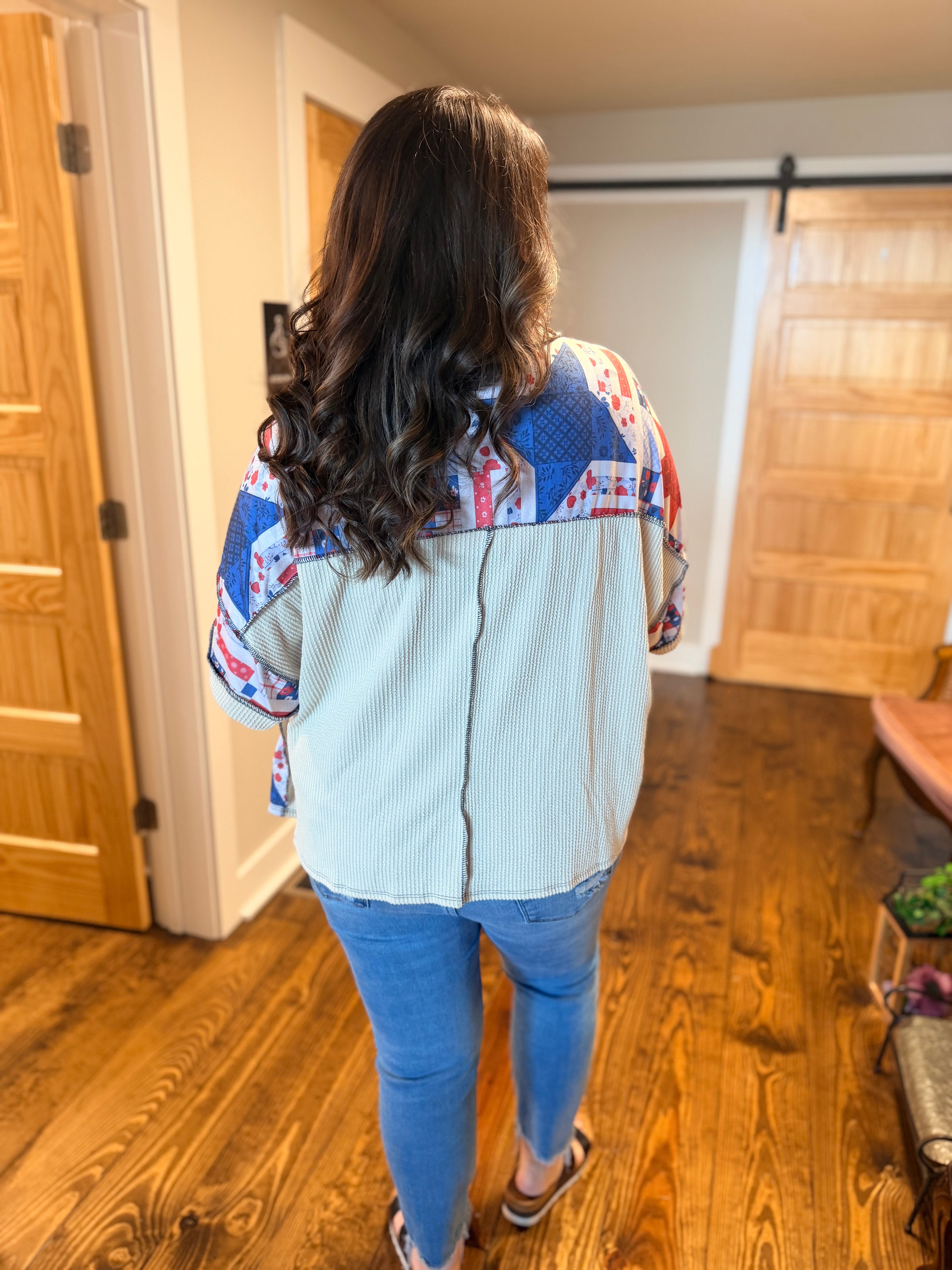 The Heritage Patchwork Top 🇺🇸❤️💙