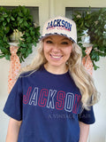 A Vintage Flair Jackson Dot Tee in Navy